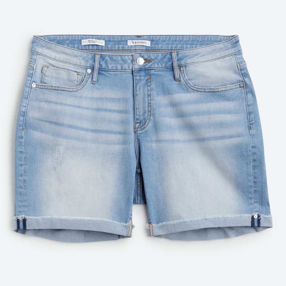 Vigoss Marley Midrise Cuff Denim Short Size 16W